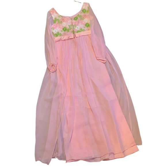 Vintage Ladies Union Floral Hand Embroidered Dress S - Picture 5 of 13